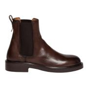 Elia Maurizi Chelsea Boot med Trippelsula i Mörkbrun Brown, Dam