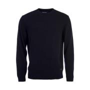 Barbour Patch Wool Sweater Blue, Herr