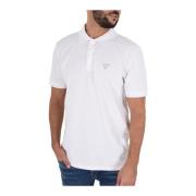 Guess Bomull Polo Skjorta - Vit White, Herr