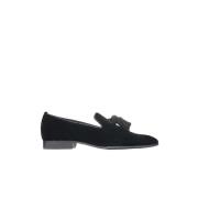 Jimmy Choo Svarta sammet fransade Foxley loafers Black, Herr