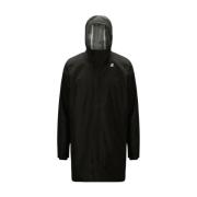 K-Way Triple-Lager Bonded Jersey Parka Black, Herr