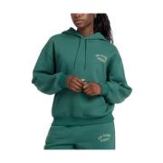 New Balance Grafisk Fleece Hoodie Green, Dam