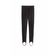 Pinko Svarta Slim-Fit Byxor med Retroinspirerad Fåll Black, Dam