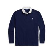 Ralph Lauren Blå Pikétröja med Broderad Logotyp Blue, Herr