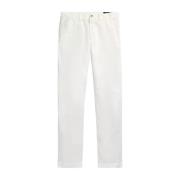 Ralph Lauren Rak passform Linne-Bomullsbyxa White, Herr