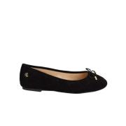 Ralph Lauren Svarta ballerinaskor med rosett Black, Dam