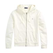 Ralph Lauren Dragkedja bomull huva White, Herr