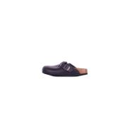 Birkenstock Svarta Lädersandaler Black, Unisex