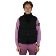 Stone Island Svart Nylon Body Vest, Funktionell Stil Black, Herr