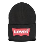 Levi's Svart Logo Beanie Akryl Mössa Black, Unisex