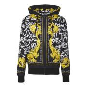 Versace Hoodie med graffiti tryck Multicolor, Herr