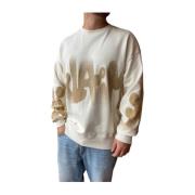 Disclaimer Herr Crewneck Sweatshirt, Bomull White, Herr