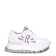 Rucoline Vit och Salvia Läder Sneakers White, Dam