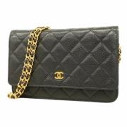 Chanel Vintage Pre-owned Laeder plnbcker Black, Dam