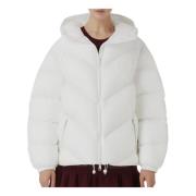 Elisabetta Franchi Stiliga Kappor Kollektion White, Dam