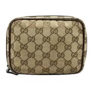 Gucci Vintage Pre-owned Canvas kuvertvskor Beige, Dam