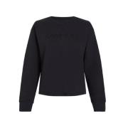 Calvin Klein Terry Sweatshirt för en snygg look Black, Dam