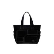 Desigual Stilren Dam Skulderväska Pocket Face Pravia Black, Dam