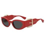 Moschino Röda Resin Solglasögon för Kvinnor Red, Dam