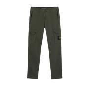 Stone Island Grön Slim Fit Cargo Byxor Green, Herr