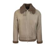 Dfour Brun Shearling Dragkedja Kappa Brown, Herr