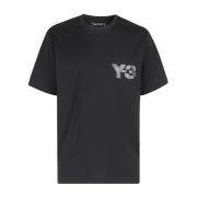 Y-3 Logo Kortärmad T-shirt Black, Herr