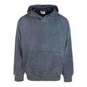 A Paper Kid Grå Oversized Hoodie med Pin Gray, Herr