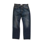 Cycle Indigo Denim Straight Leg Jeans Blue, Herr