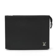 Louis Vuitton Vintage Pre-owned Laeder kuvertvskor Black, Herr