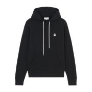 Maison Kitsuné Rävhuvud Patch Hoodie Black, Herr