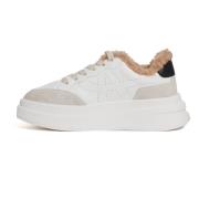 ASH Vita Sneakers med Eco-Pälsinsatser White, Dam