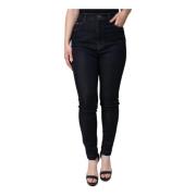 Dolce & Gabbana Svart High Waist Skinny Denim Jeans Black, Dam