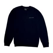 Lyle & Scott Broderad Crew Neck Sweatshirt Svart Black, Herr