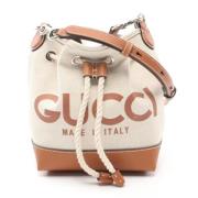 Gucci Vintage Pre-owned Laeder axelremsvskor Beige, Dam