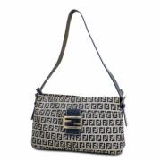 Fendi Vintage Pre-owned Canvas axelremsvskor Blue, Dam