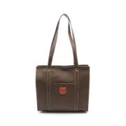 Celine Vintage Pre-owned Canvas axelremsvskor Brown, Dam