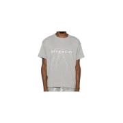 Givenchy Mjuk Jersey T-shirt med Metalliskt Logotyp Gray, Herr