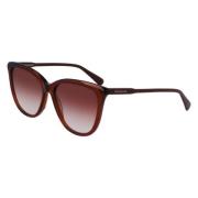 Longchamp Brun Acetat Dam Solglasögon Brown, Dam