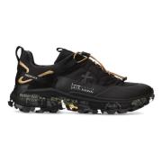 Premiata Svarta platta skor korsstil Black, Herr