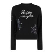 MC2 Saint Barth Crop Crewneck Sweater Black, Dam