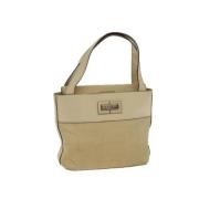 Celine Vintage Pre-owned Canvas handvskor Beige, Dam