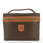 Celine Vintage Pre-owned Canvas handvskor Brown, Dam