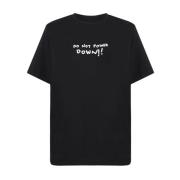 Coperni Svart Power Down T-shirt Black, Dam