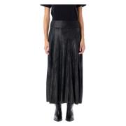 Isabel Marant Svart Faux Läderkjol Genevi Black, Dam