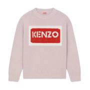 Kenzo Rosa ulltröja med främre logotyp Pink, Dam