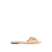 Dolce & Gabbana Spets Sandaler med Kristall Brosch Pink, Dam