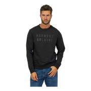 Harmont & Blaine Herr bomullsweatshirt med logotyp Black, Herr