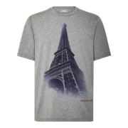 Jacob Cohën Paris Front Print Bomull Jersey Topp Gray, Herr