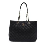 Chanel Vintage Pre-owned Laeder axelremsvskor Black, Dam