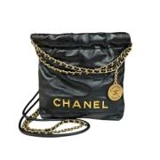 Chanel Vintage Pre-owned Tyg chanel-vskor Black, Dam